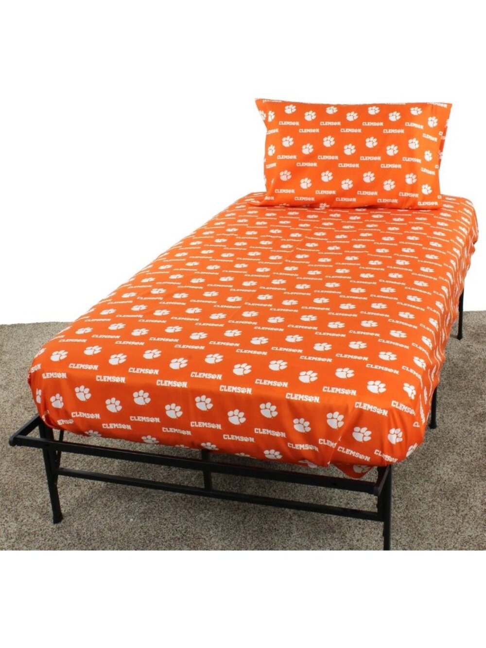 College Printed Sheet Set, Twin XL, Soft White Bedding for Dorm Room Decor